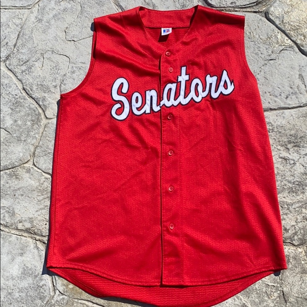 Senators Sleeveless Baseball Jersey  Size Large